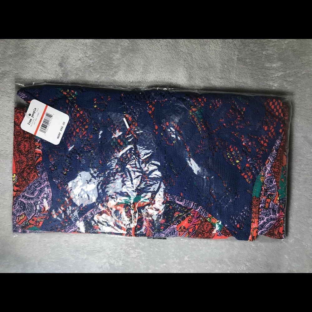 Free People Count Me In Trapeze Mini Dress New Red - Picture 5 of 5